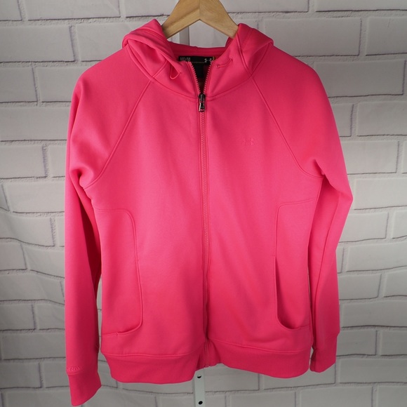 Under Armour Medium hot pink zipper hoodie - Picture 3 of 13